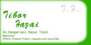 tibor hazai business card